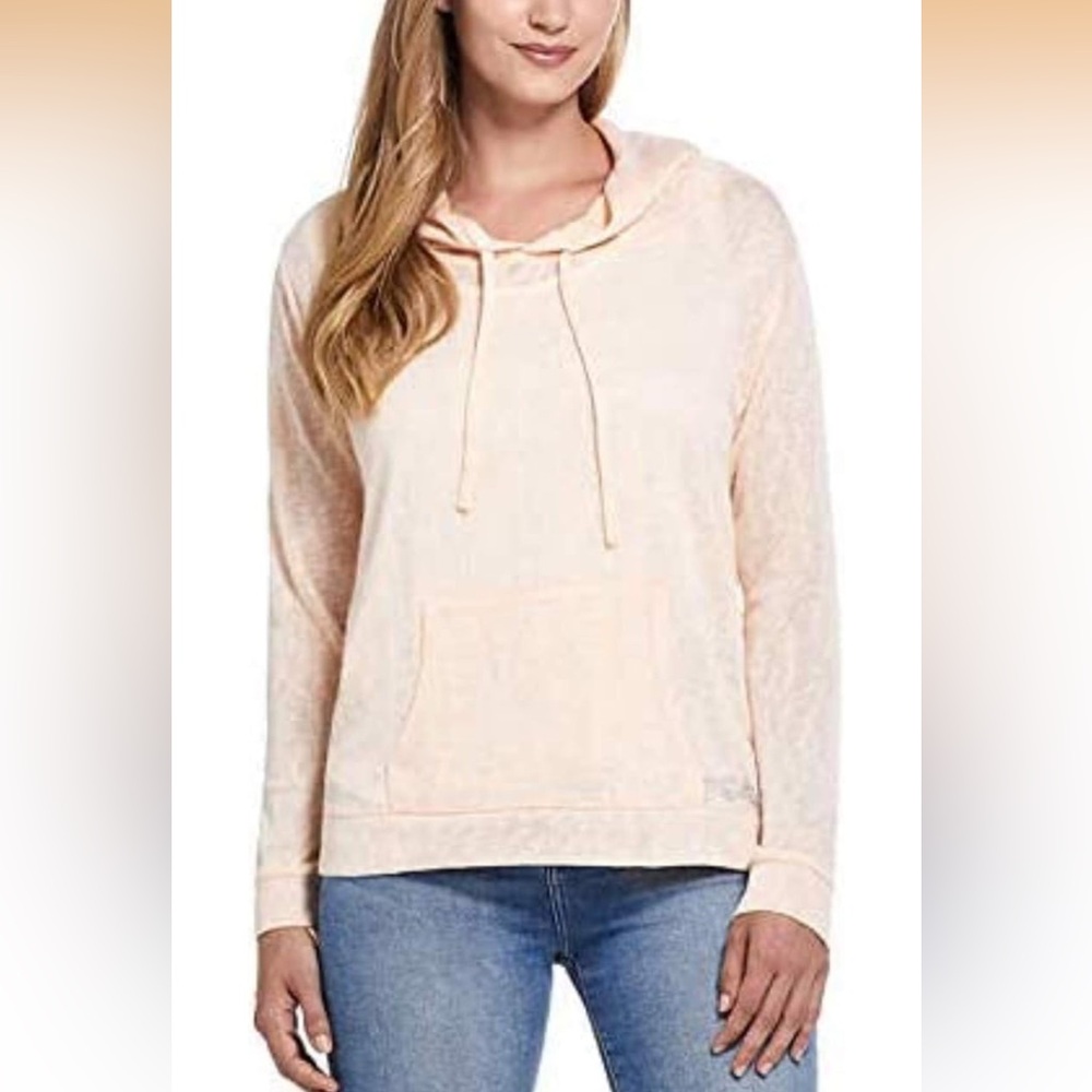 Weatherproof Semi Sheer Peach Hoodie XL
